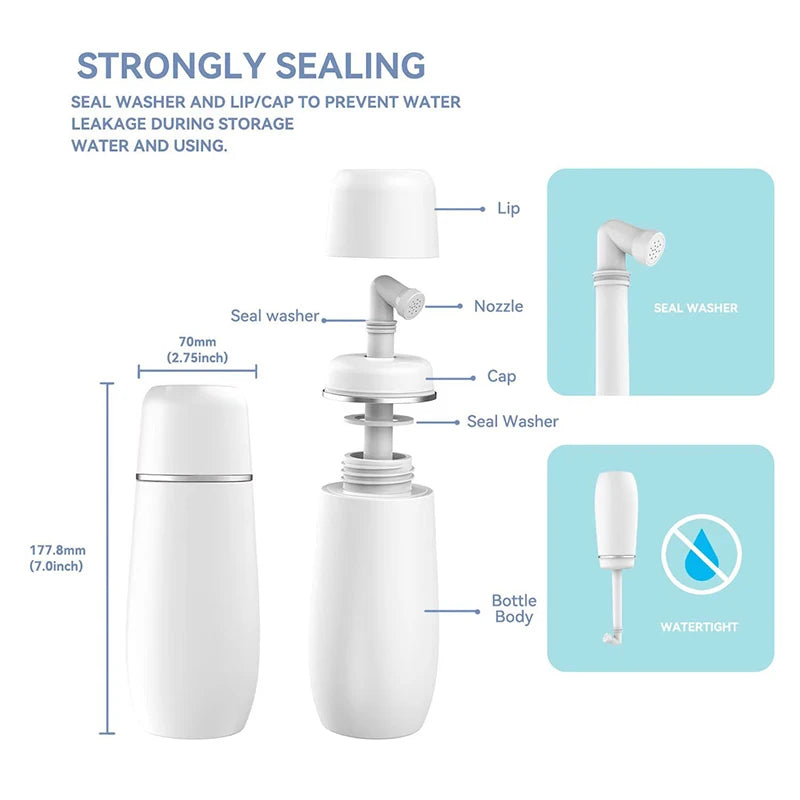 400ml Portable Bidet Travel Handheld Bidet Bottle with Spray Nozzle for Hygiene Cleansing Personal Care