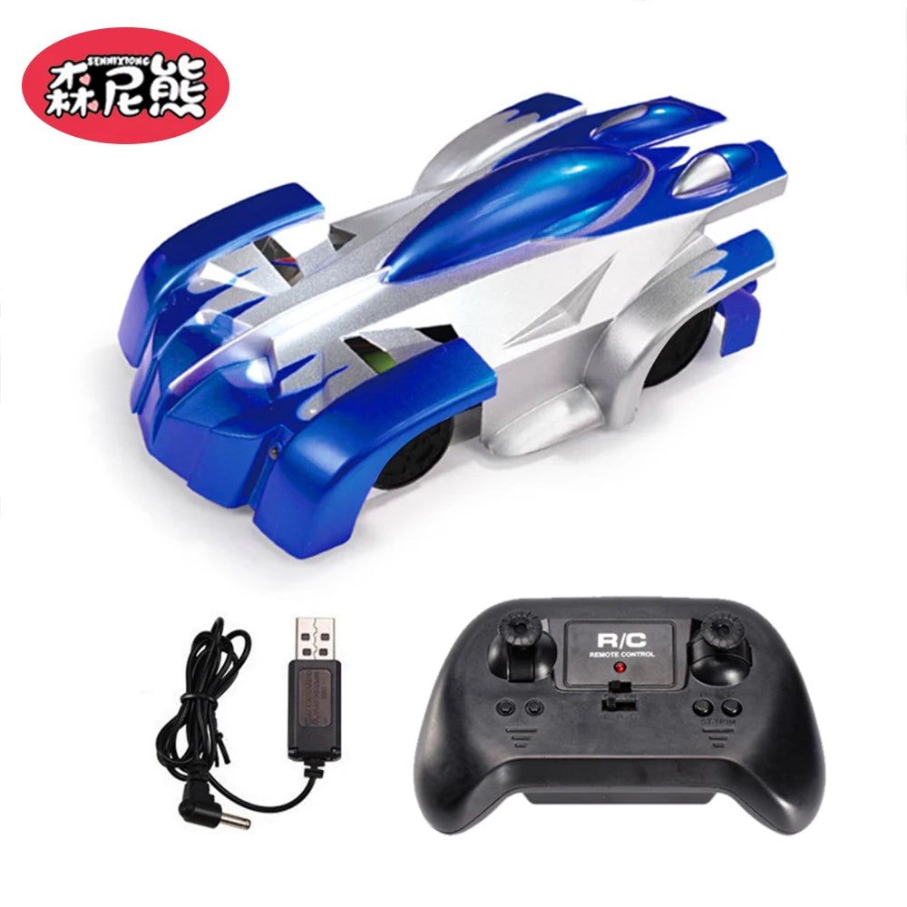 SENNIXIONG RC 1:24 Wall Climbing Car With Light Anti Gravity 360 Rotating Model Electric Stunt Drifting Vehicle Toy for Children