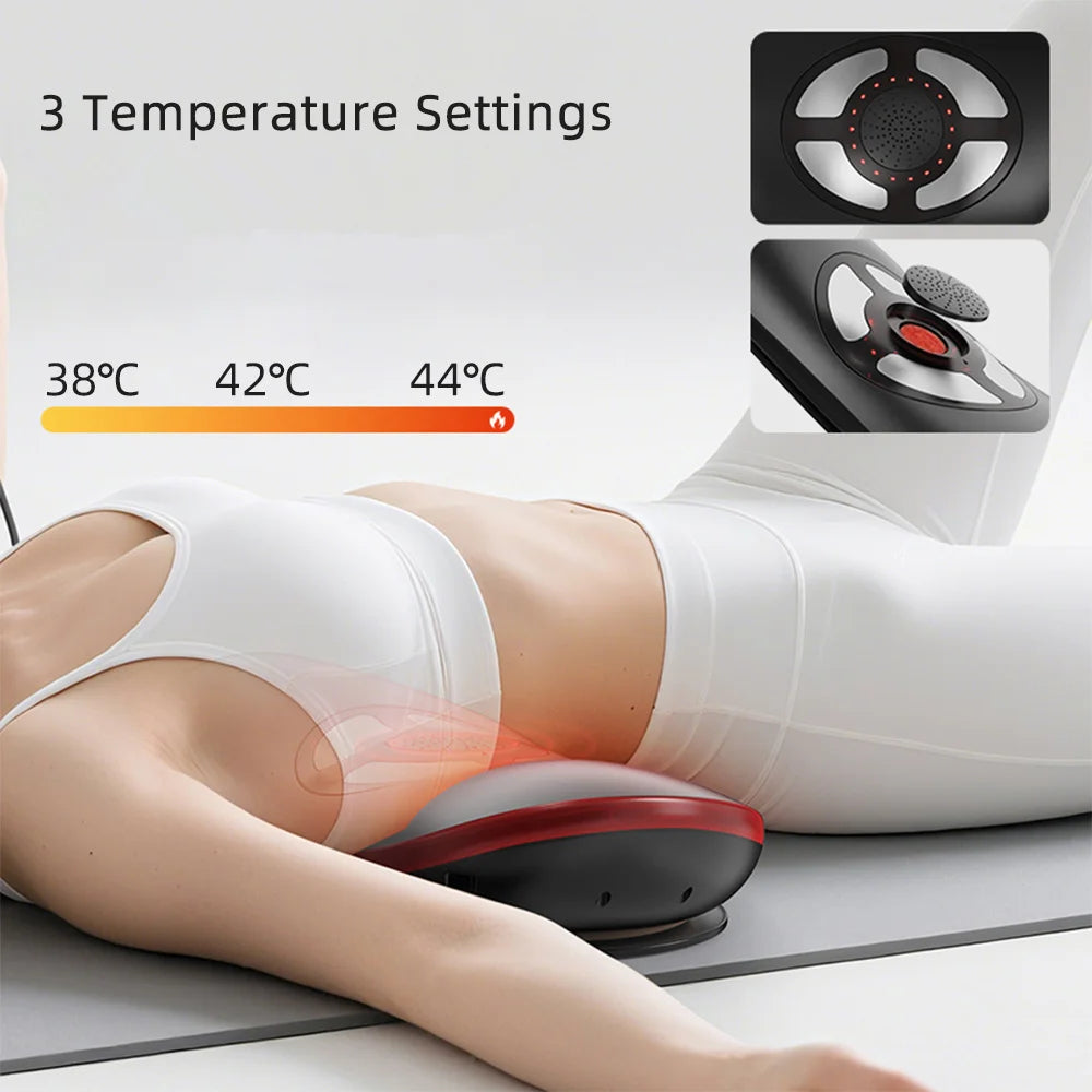 Electric Waist Traction Massager Height Adjustable Lumbar Traction Massager Waist Spine Support Waist Back Massage Machine