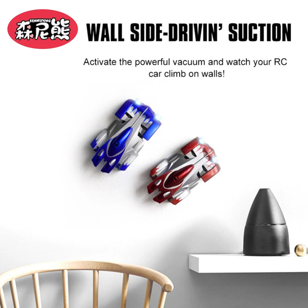 SENNIXIONG RC 1:24 Wall Climbing Car With Light Anti Gravity 360 Rotating Model Electric Stunt Drifting Vehicle Toy for Children