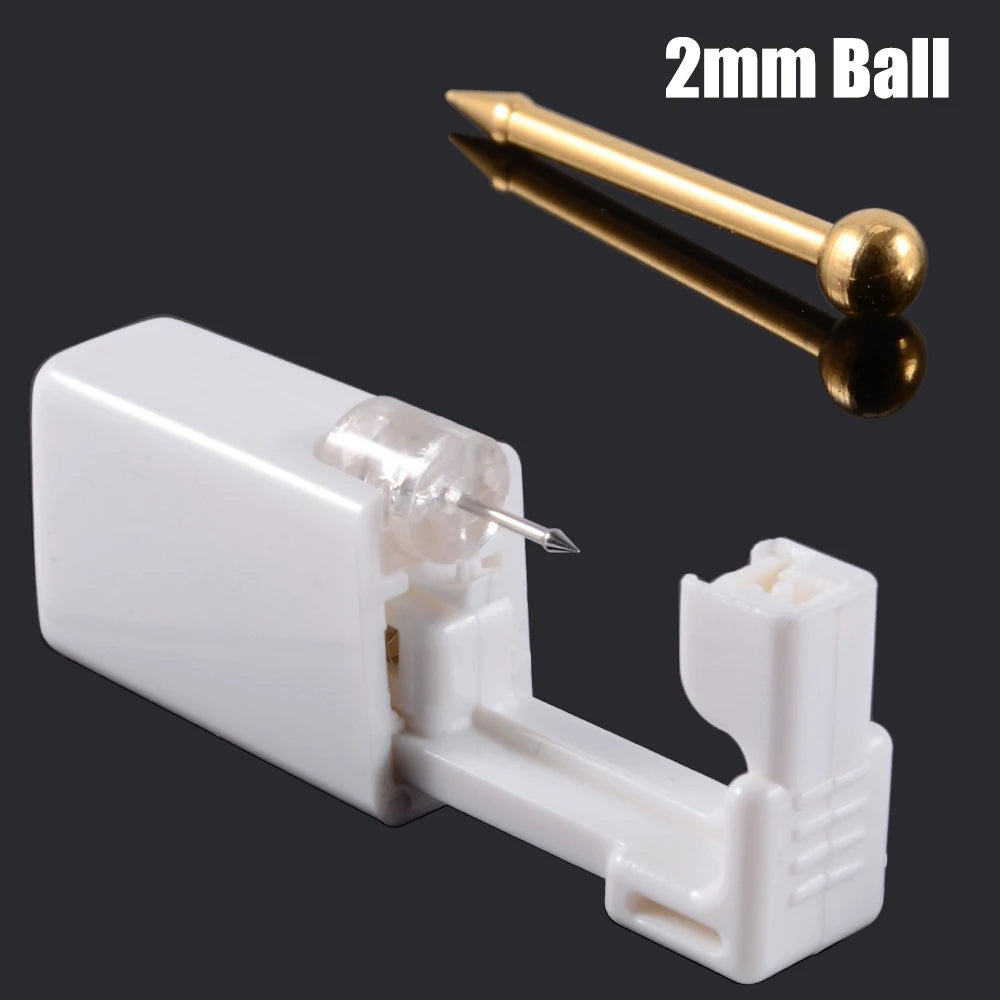 Disposable Safe Sterile Piercing Unit For Nose Studs Piercing Gun Tool Machine Kit Stud CZ Earrings Body Jewelry Easy Used 0.8mm