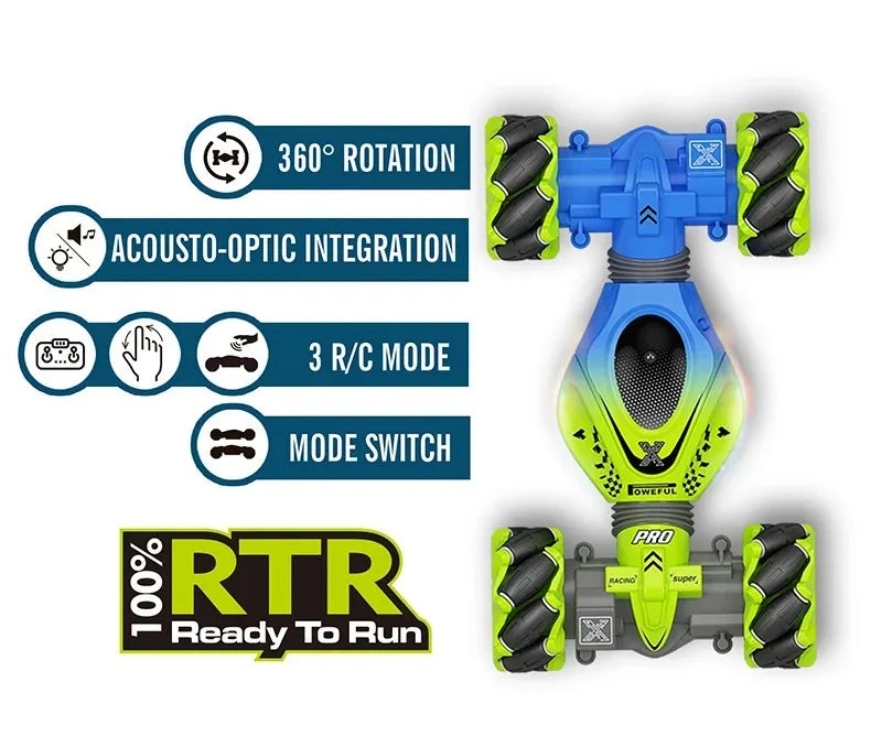 Newest 4WD RC Stunt Car 2.4G Radio with 1/2/3 Battery Remote Control Cars RC Watch Gesture Sensor Rotation Electronic Toys Gifts