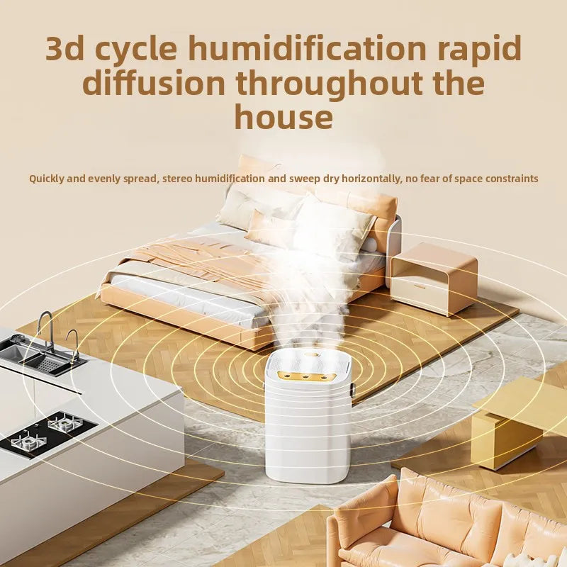 Three spray night light humidifier 1.8L portable leather portable purifier essential oil diffuser home office humidifier