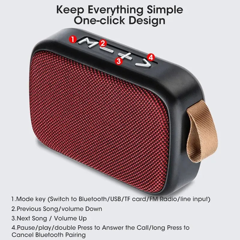 New Wireless  Speaker Outdoor Portable Subwoofer Mini Speaker Home Cloth Card Speaker