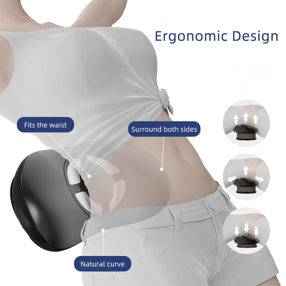 Electric Waist Traction Massager Height Adjustable Lumbar Traction Massager Waist Spine Support Waist Back Massage Machine