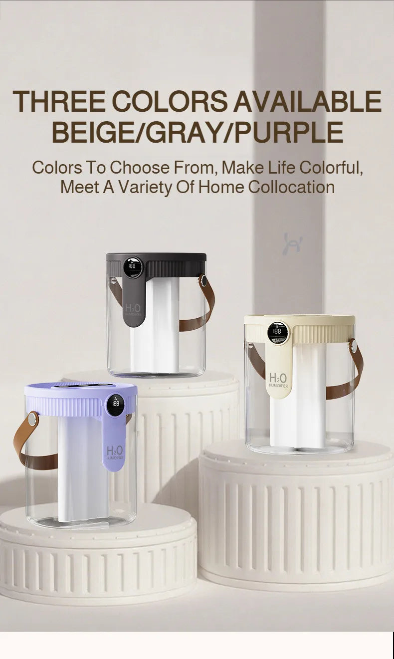 USB Small Humidifier With Three Sprays And Large Amount Of Mist/Mini Humidifier With Night Light For Bedroom Desktop Large Mist