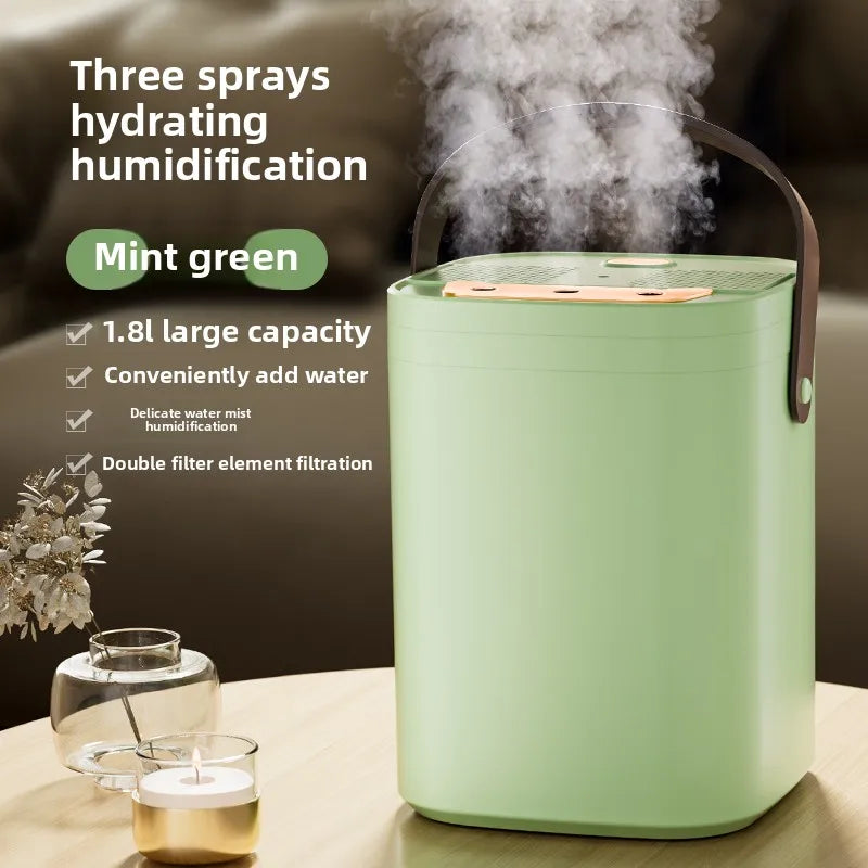 Three spray night light humidifier 1.8L portable leather portable purifier essential oil diffuser home office humidifier