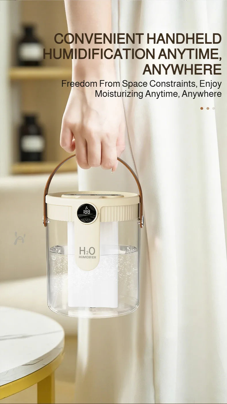 USB Small Humidifier With Three Sprays And Large Amount Of Mist/Mini Humidifier With Night Light For Bedroom Desktop Large Mist