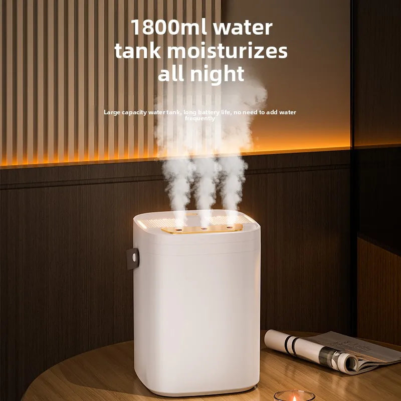 Three spray night light humidifier 1.8L portable leather portable purifier essential oil diffuser home office humidifier