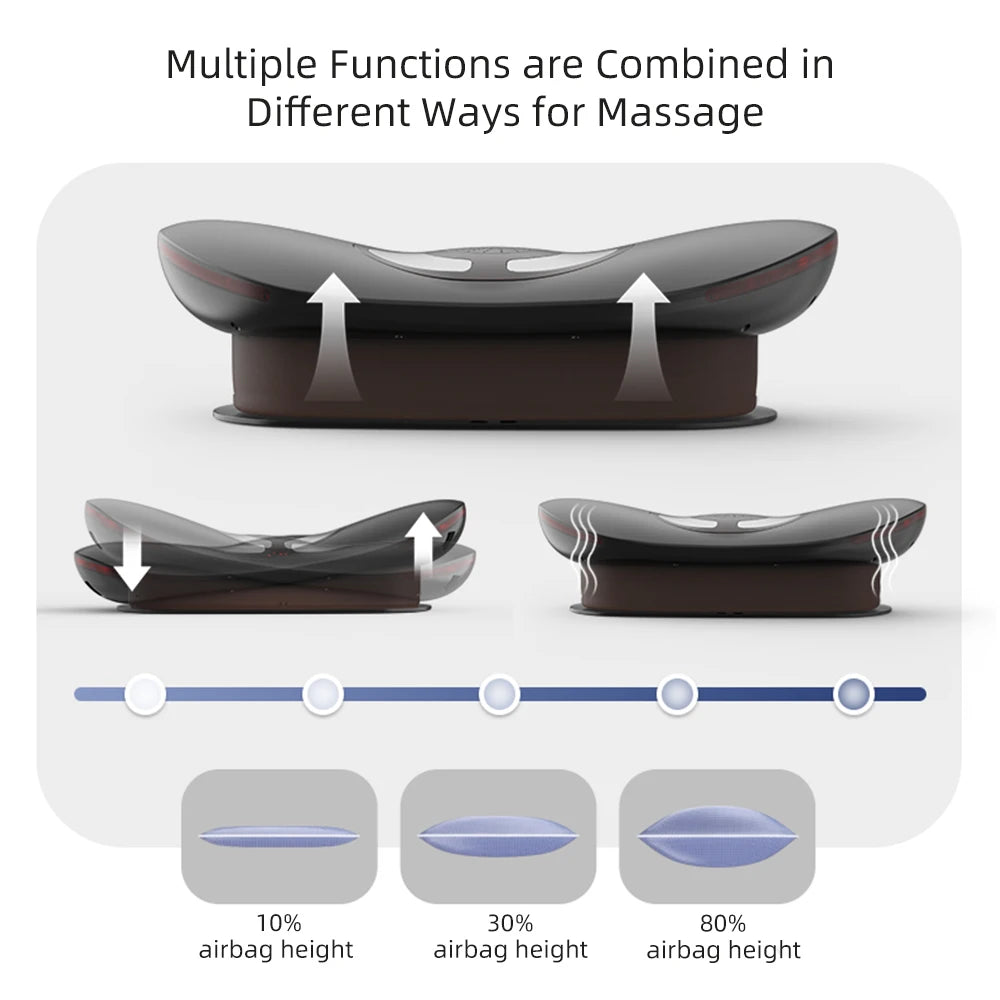 Electric Waist Traction Massager Height Adjustable Lumbar Traction Massager Waist Spine Support Waist Back Massage Machine