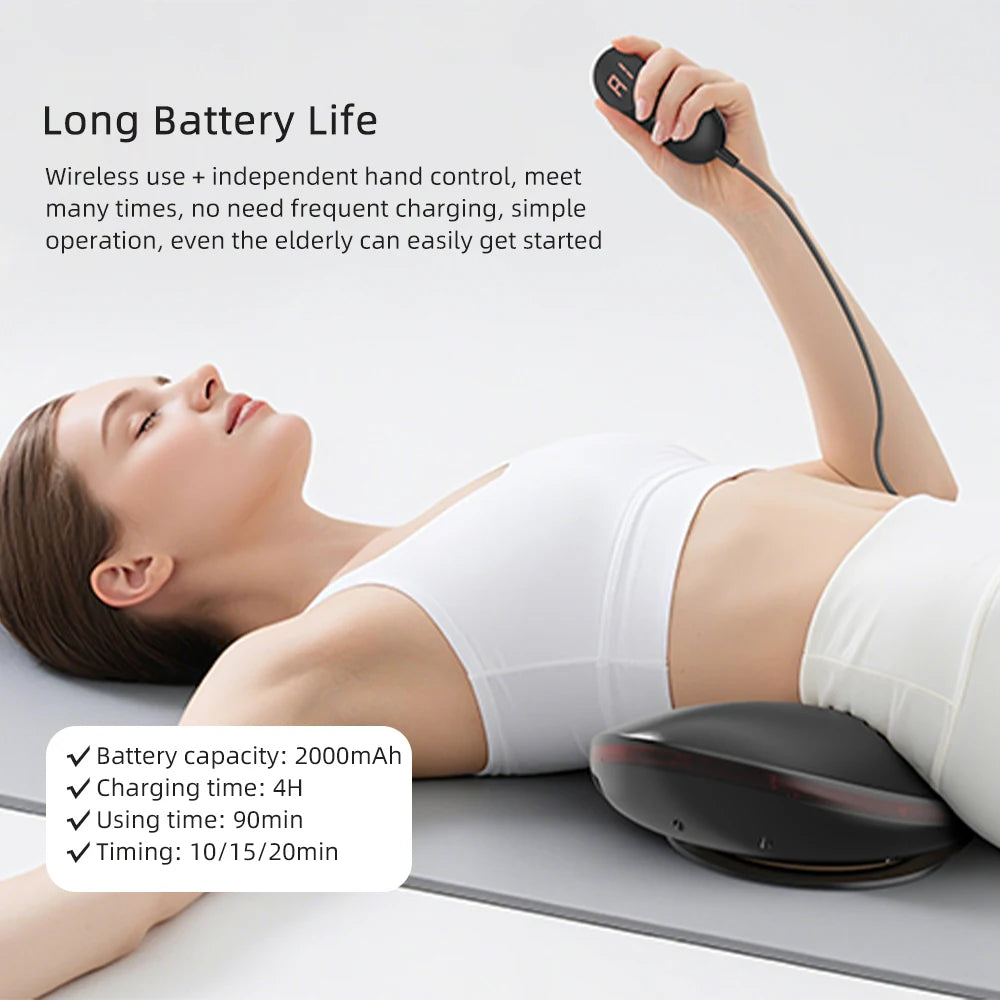 Electric Waist Traction Massager Height Adjustable Lumbar Traction Massager Waist Spine Support Waist Back Massage Machine
