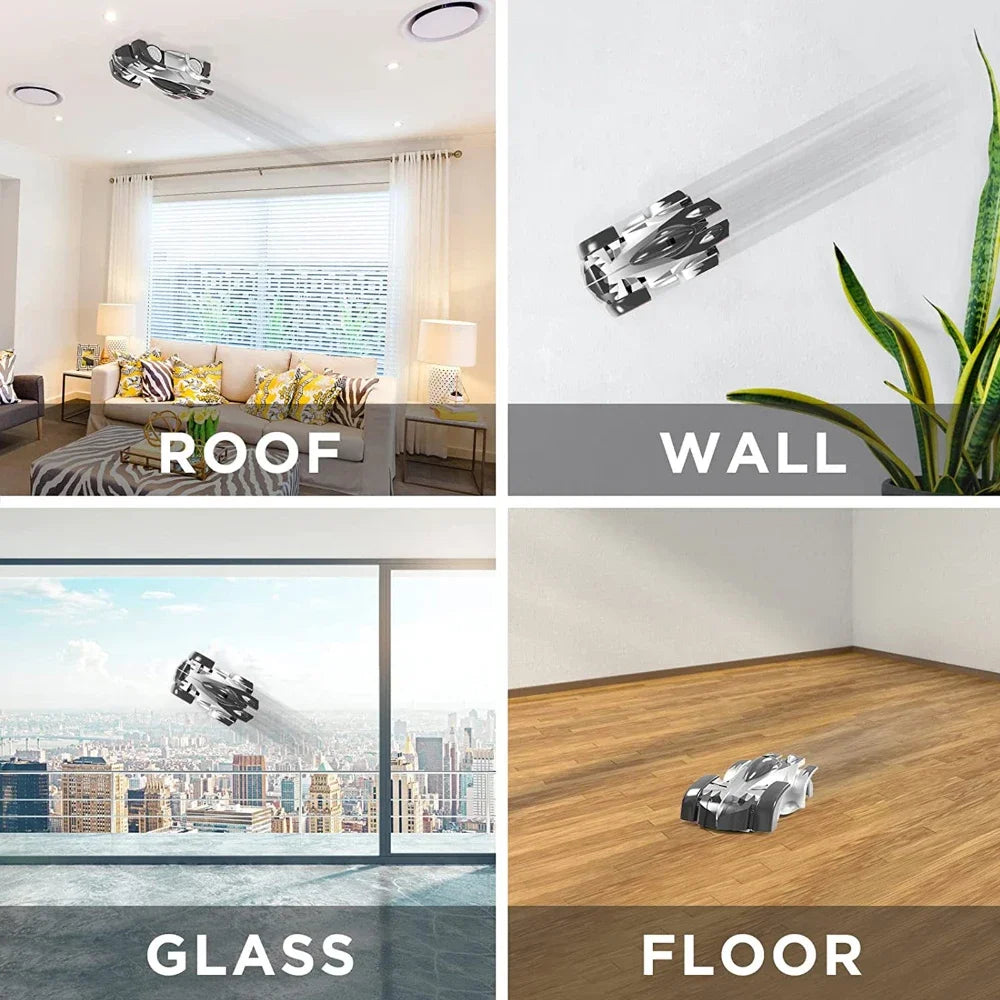 SENNIXIONG RC 1:24 Wall Climbing Car With Light Anti Gravity 360 Rotating Model Electric Stunt Drifting Vehicle Toy for Children