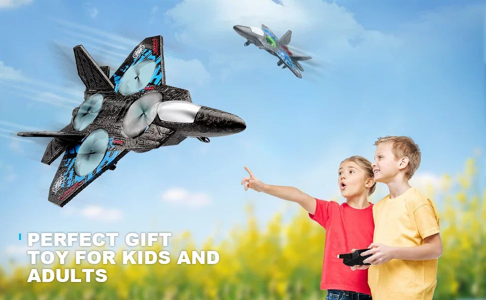 2.4G L0712 High - Performance RC Plane: Gravity - Sensing EPP Foam Fighter Glider Helicopter with Light, Ideal Gift for Boys