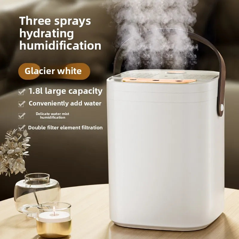 Three spray night light humidifier 1.8L portable leather portable purifier essential oil diffuser home office humidifier
