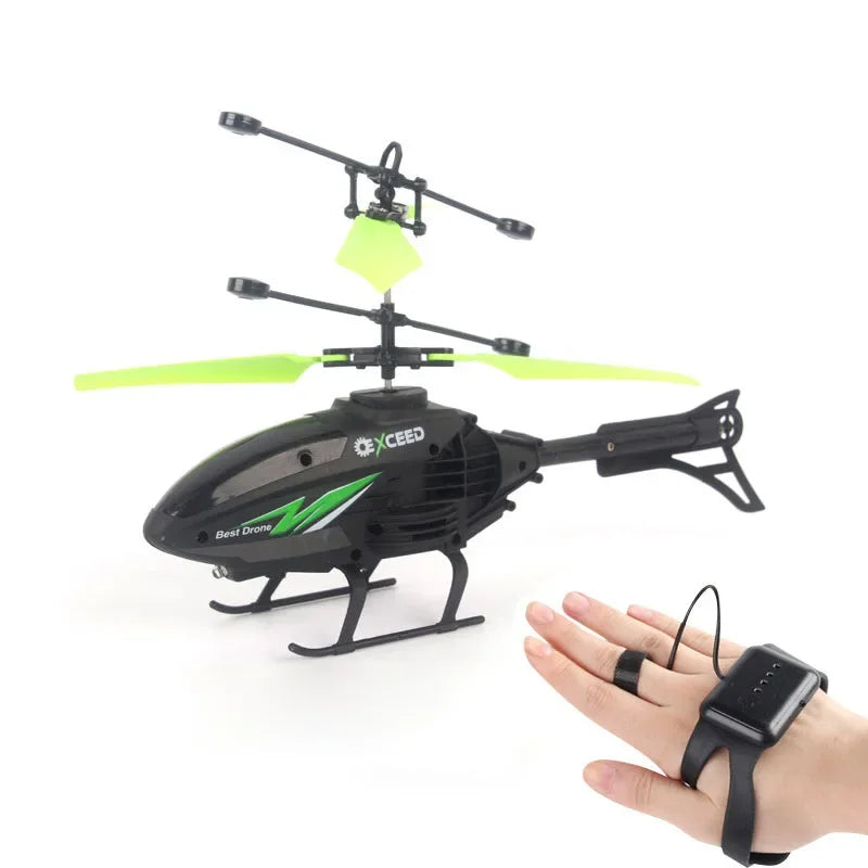 Watch Wrist Hand Controlled Induction Aircraft Impact Resistant Helicopter with Lighting Rechargeable Mini RC Drone