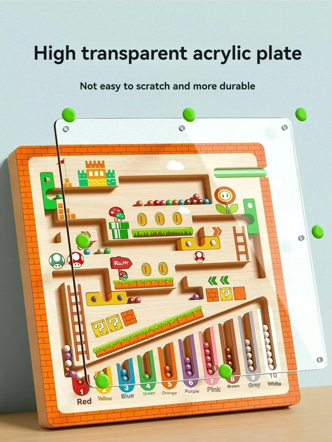 Children's Magnetic Maze Walking Ball Baby Concentration Training, Writing Logic Thinking 3 year Old Early Education Puzzle To