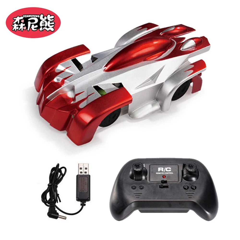 SENNIXIONG RC 1:24 Wall Climbing Car With Light Anti Gravity 360 Rotating Model Electric Stunt Drifting Vehicle Toy for Children