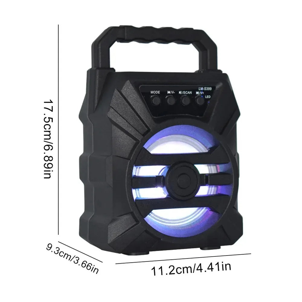 500mAh Bluetooth speaker Sound box high power bluetooth speakers TF Udisk karaoke handheld sound subwoofers for dancing