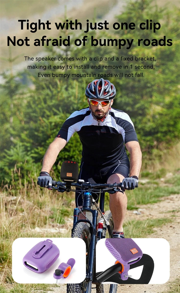 TG392 Outdoor Bicycle Bluetooth Speaker Portable Wireless Sound Box Rechargeable Handlebar Speaker Waterproof Bluetooth Speaker