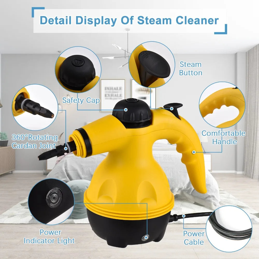 Handheld High-Temperature Steam Cleaner – Kitchen, Bathroom & Car Cleaning Tool
