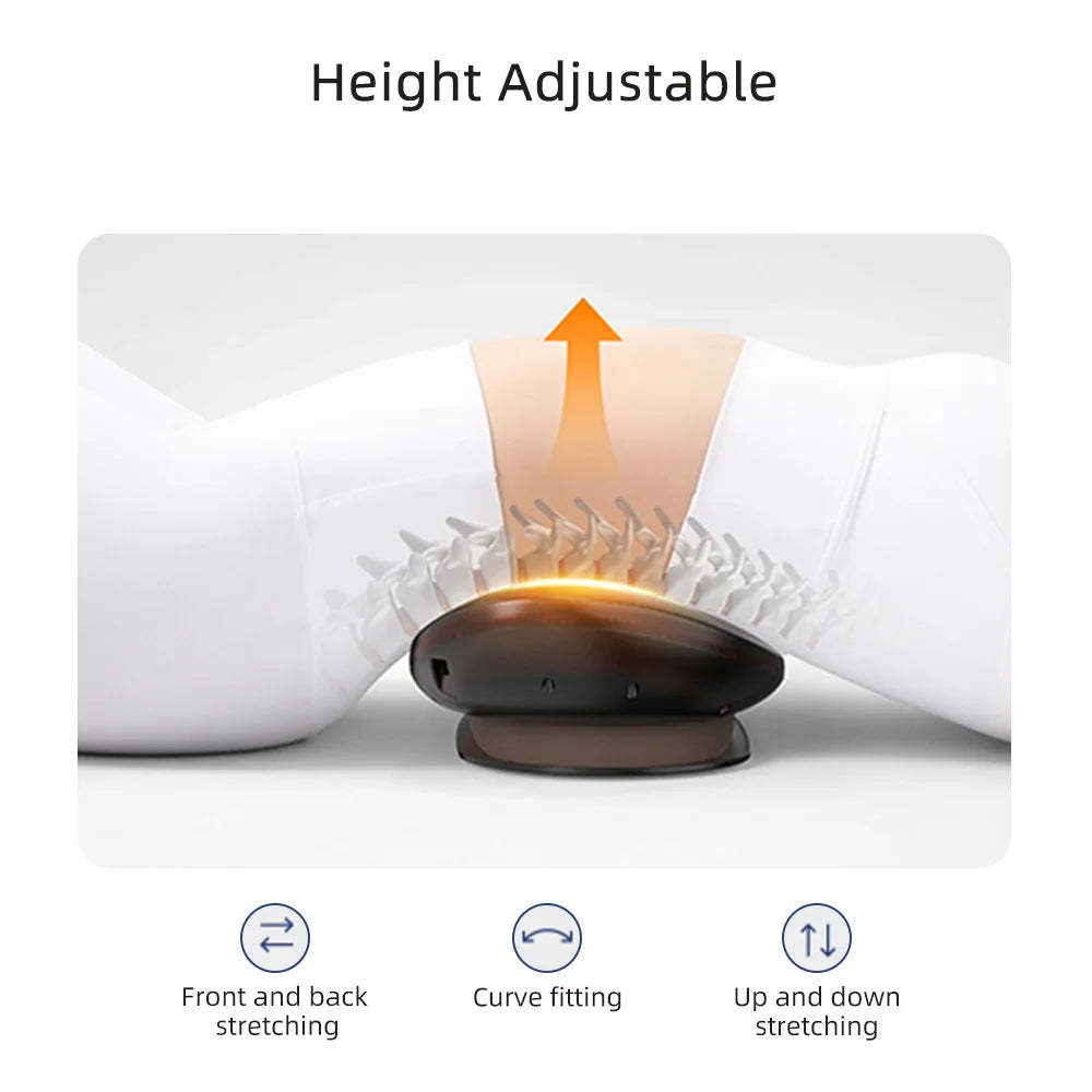 Electric Waist Traction Massager Height Adjustable Lumbar Traction Massager Waist Spine Support Waist Back Massage Machine
