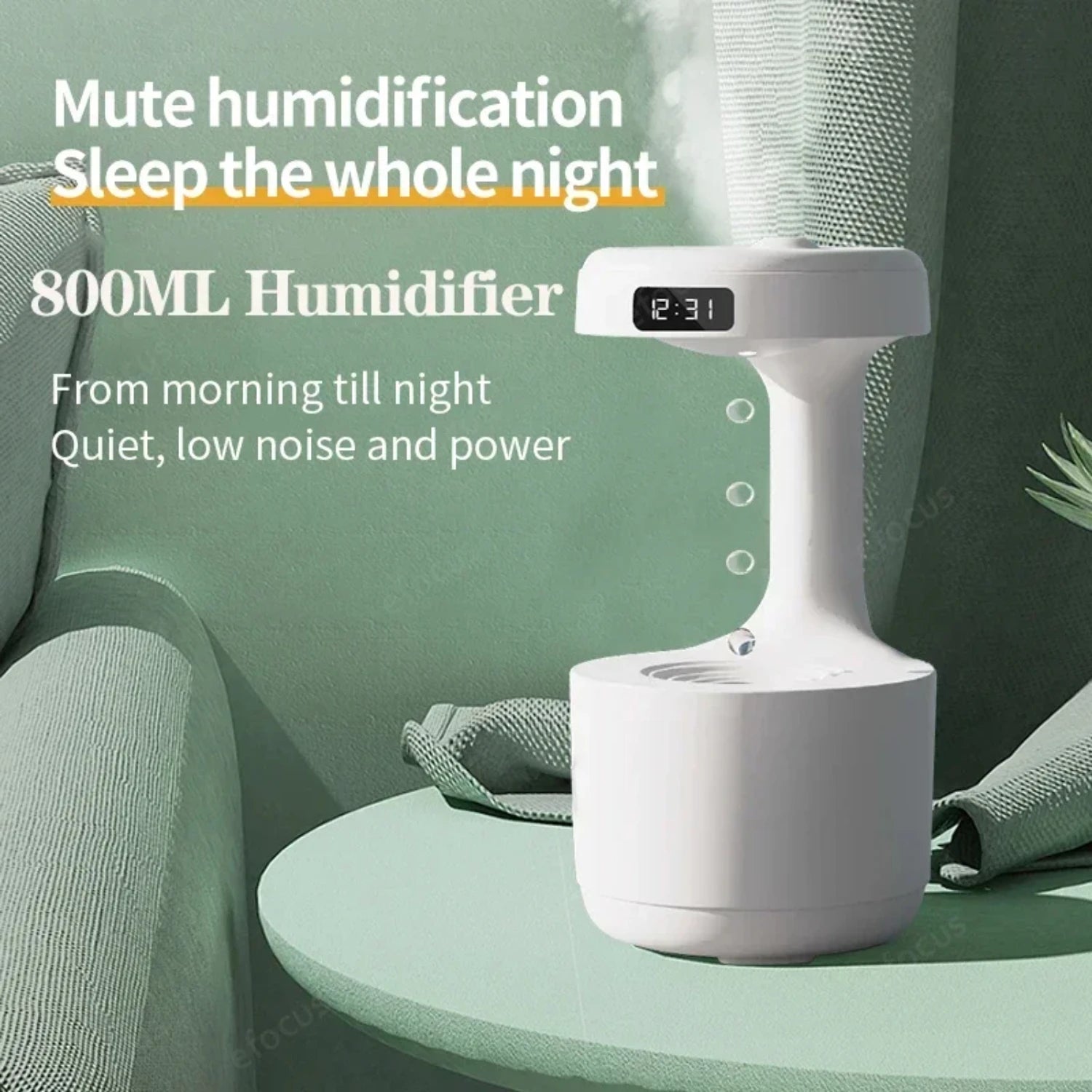 800ML Anti-gravity Air Humidifier Water Drop Perfume Aromatherapy Humidifiers Working  8 Hours Air Purifiers