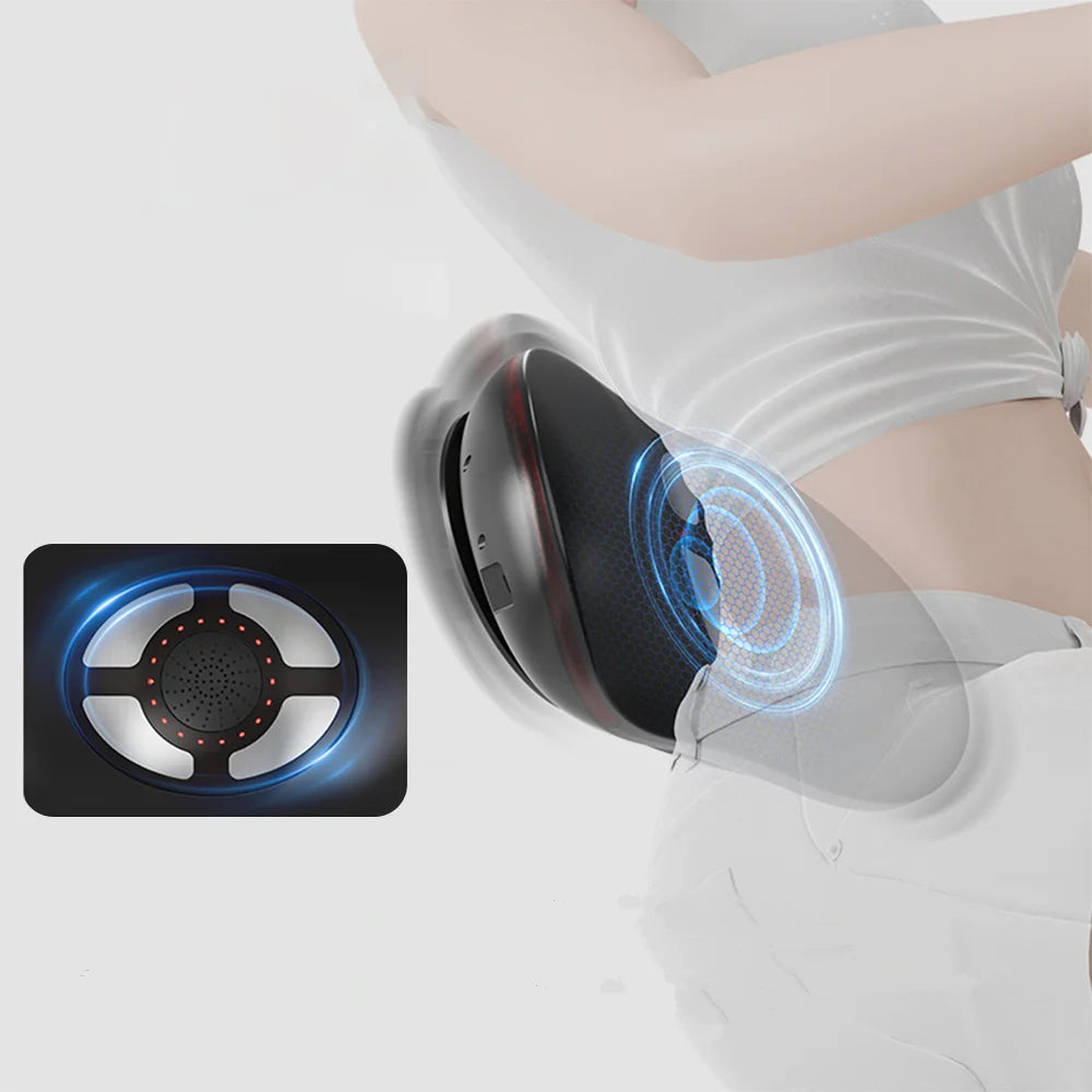 Electric Waist Traction Massager Height Adjustable Lumbar Traction Massager Waist Spine Support Waist Back Massage Machine