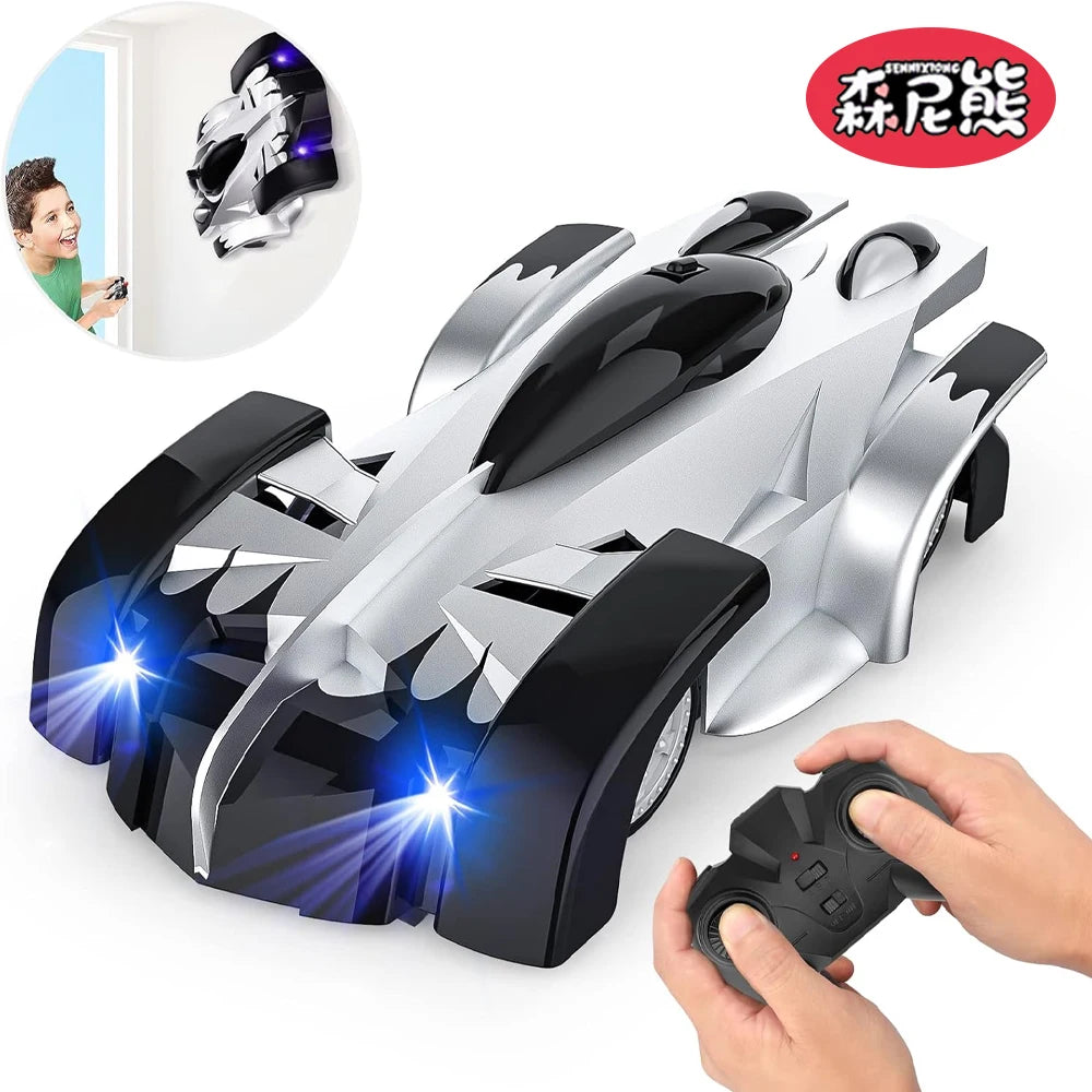 SENNIXIONG RC 1:24 Wall Climbing Car With Light Anti Gravity 360 Rotating Model Electric Stunt Drifting Vehicle Toy for Children