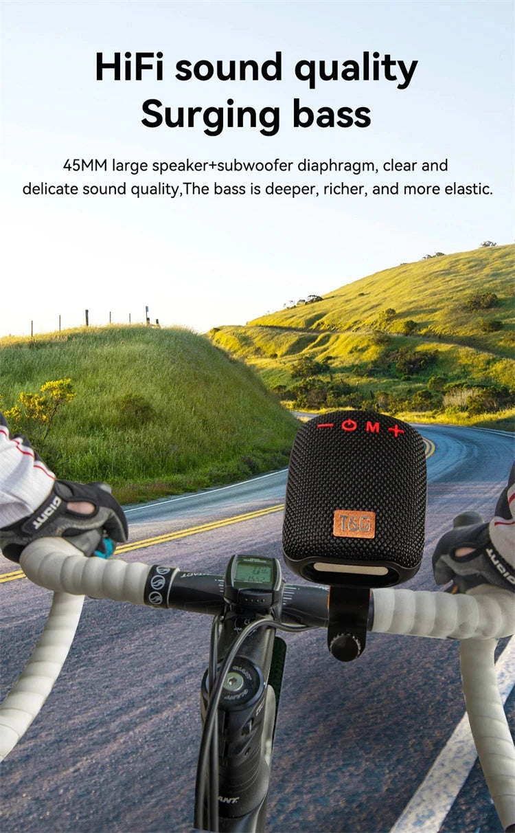 TG392 Outdoor Bicycle Bluetooth Speaker Portable Wireless Sound Box Rechargeable Handlebar Speaker Waterproof Bluetooth Speaker
