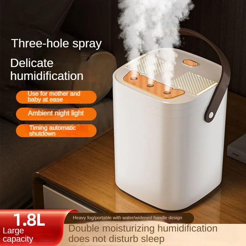 Three spray night light humidifier 1.8L portable leather portable purifier essential oil diffuser home office humidifier