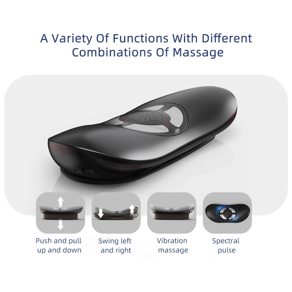 Electric Waist Traction Massager Height Adjustable Lumbar Traction Massager Waist Spine Support Waist Back Massage Machine