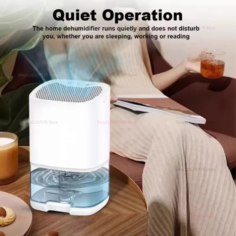 Smart Compact Air Purifier & Dehumidifier Ideal for Home Office Bedroom Kitchen Living Room Mini Unit with Deodorizer EU/US Plug