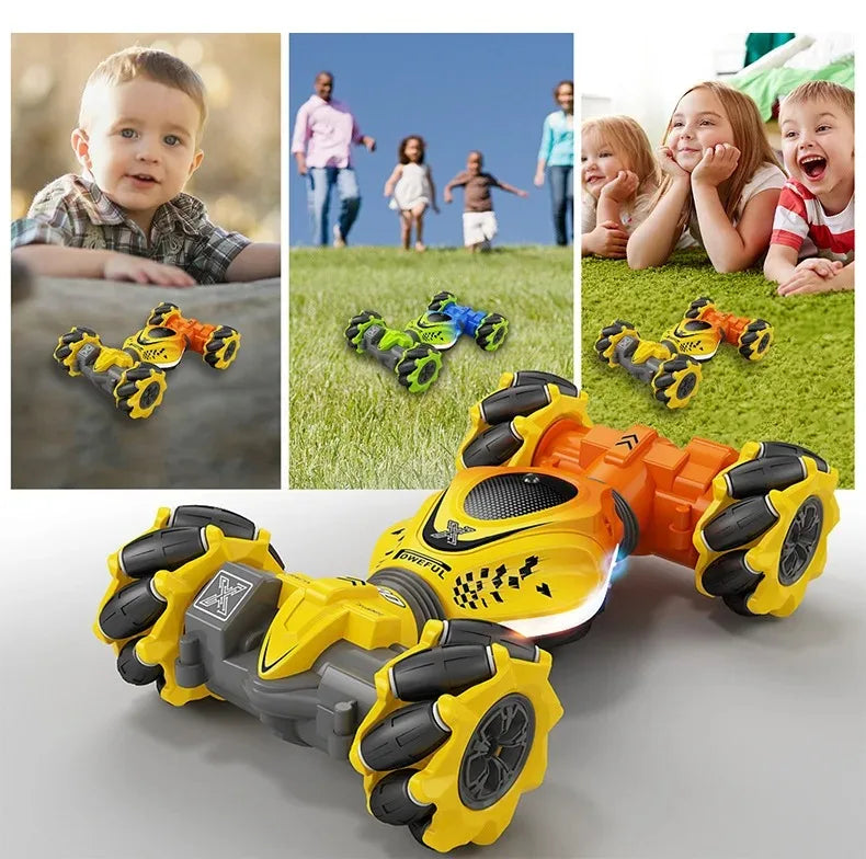 Newest 4WD RC Stunt Car 2.4G Radio with 1/2/3 Battery Remote Control Cars RC Watch Gesture Sensor Rotation Electronic Toys Gifts