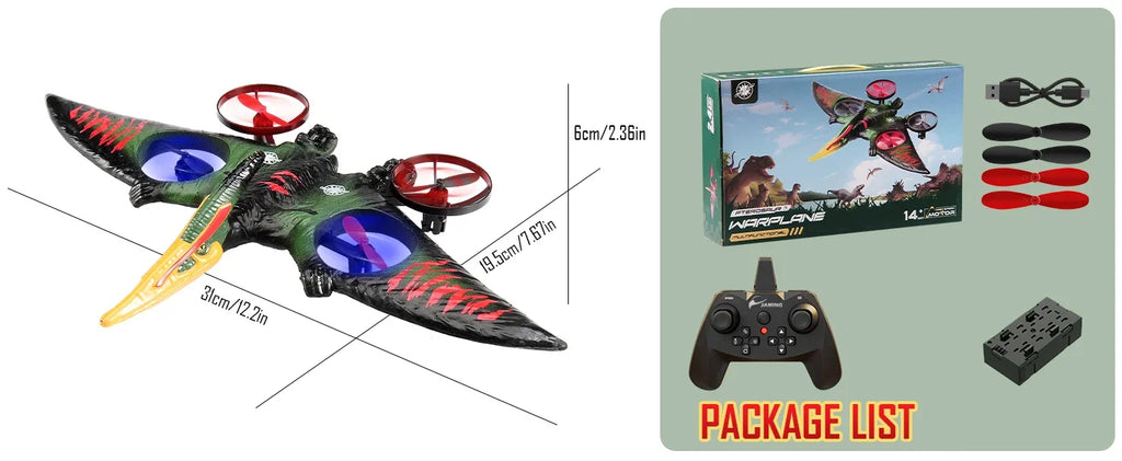 2.4G L0712 High - Performance RC Plane: Gravity - Sensing EPP Foam Fighter Glider Helicopter with Light, Ideal Gift for Boys