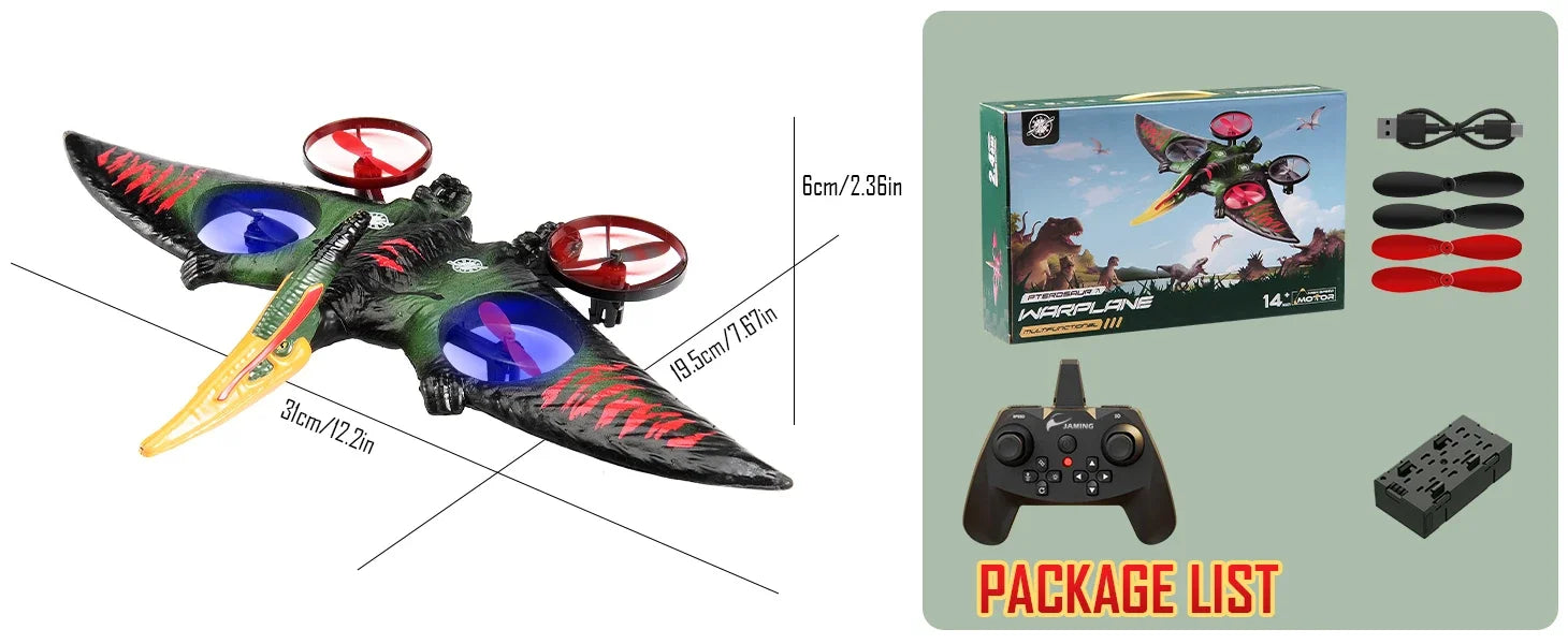 2.4G L0712 High - Performance RC Plane: Gravity - Sensing EPP Foam Fighter Glider Helicopter with Light, Ideal Gift for Boys